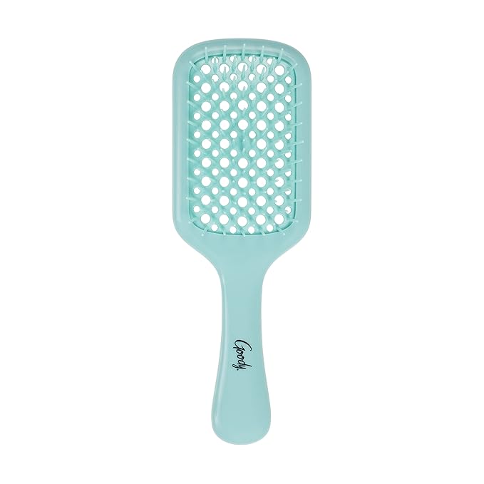 Planet Goody Ocean Rescue Vented Paddle Brush - Teal, Ouchless Detangler with Flexible Bristles, Helps Accelerate Drying, Use as a Detangling or Styling Brush, All Hair Types