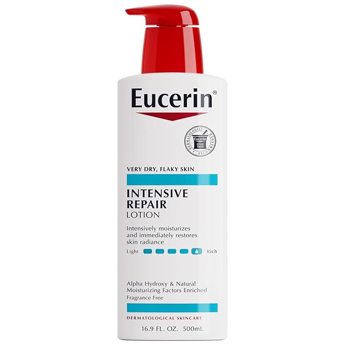 Eucerin Intensive Repair Body Lotion for Dry, Flaky Skin, Urea Enriched Body Moisturizer, 16.9 FL OZ Pump Bottle