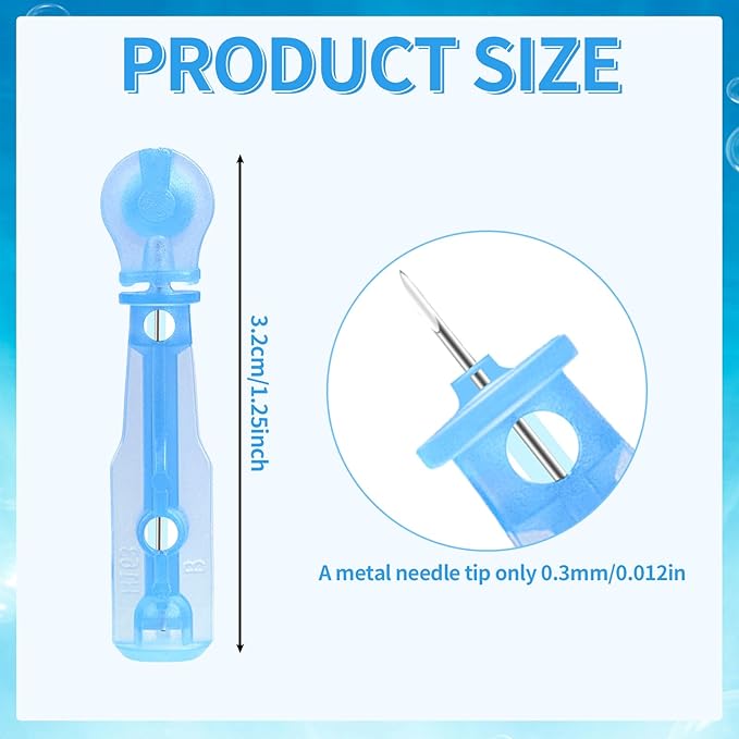 MixS Live Sterile Pimple Needle Kit - 80 pcs 0.3mm Ultra-Fine Acne Needles + 108 Dots Acne Pimple Stickers - Effective Blemish & Blackhead Removal Tools for Clear Skin