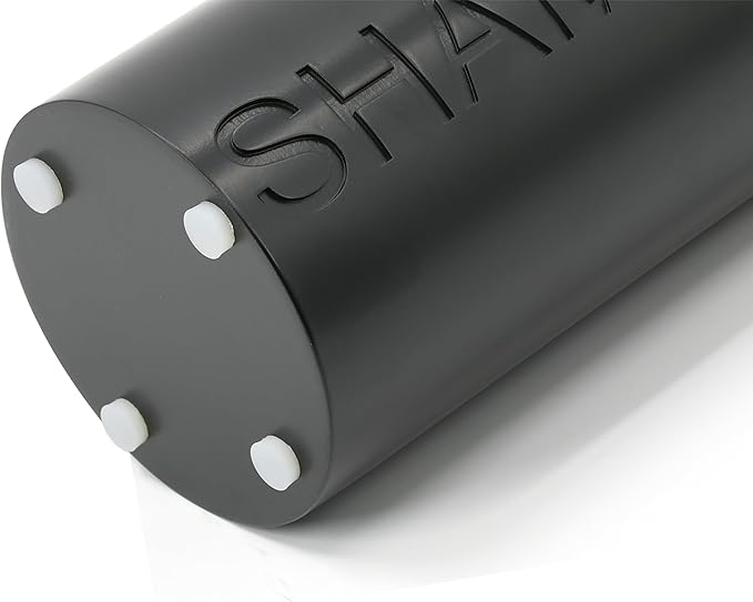 Indecor Home Matte Black Shampoo Dispenser Modern Refillable Pump Bottle with Embossed Text, Durable Resin Construction for Bathroom and Kitchen