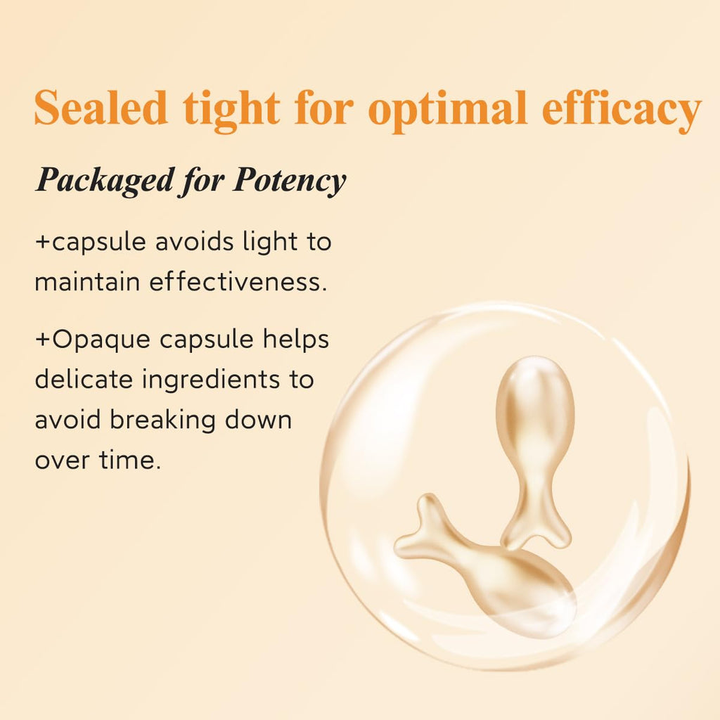 HKH Vitamin C Serum For Face: 38 Capsules Anti-Aging Wrinkles With Vit C & Vitamin E Serum For Women Over 30+ - Reducing Fine Lines - Smoothing & Firming Skin - Travel Friendly