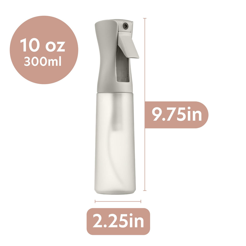 10 OZ Continuous Spray Bottles - Ultra Fine Mist Sprayer | Water Spray Bottle For Hair Stuff, Mister Spray Bottle For Plants Mister | Hair Spray Bottles For Hairstyling, Cleaning, Salons