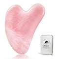 Flagest Rose Quartz Gua Sha Facial Tool, 100% Genuine Guasha Stone
