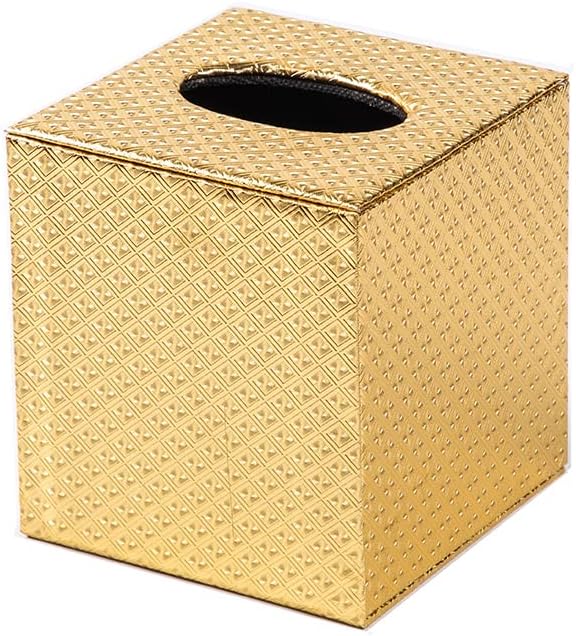 Gold Tissue Box Cover,Tissue Box Cover Square,Gold Tissue Box Holders,Tissue Holder for Bathroom Accessories,Bathroom Tissue Holders