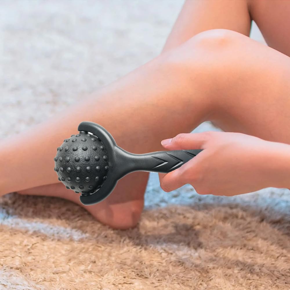 JWCASA Cold Ice Face Roller Cold Massage Roller Ball CryoBall Facial Ice Globes Black 02