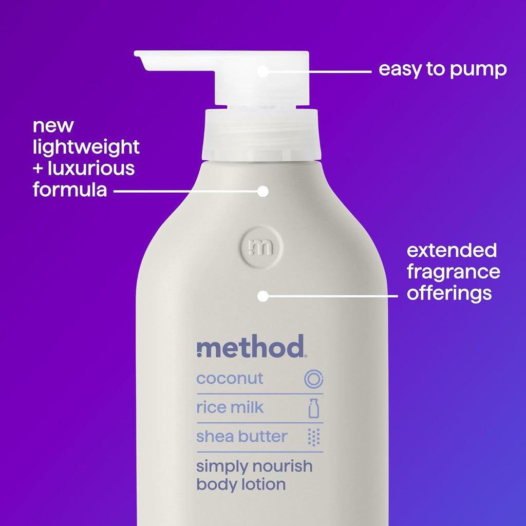 method Body Lotion, Simply Nourish, 24hr Moisture, 14 fl oz
