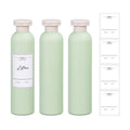 UMETASS 8.8oz Travel Essentials Shampoo Bottles for Toiletries,Empty Plastic Squeeze Bottles with Flip Cap for Tavel Size Shampoo and Conditioner (3 pack, green)