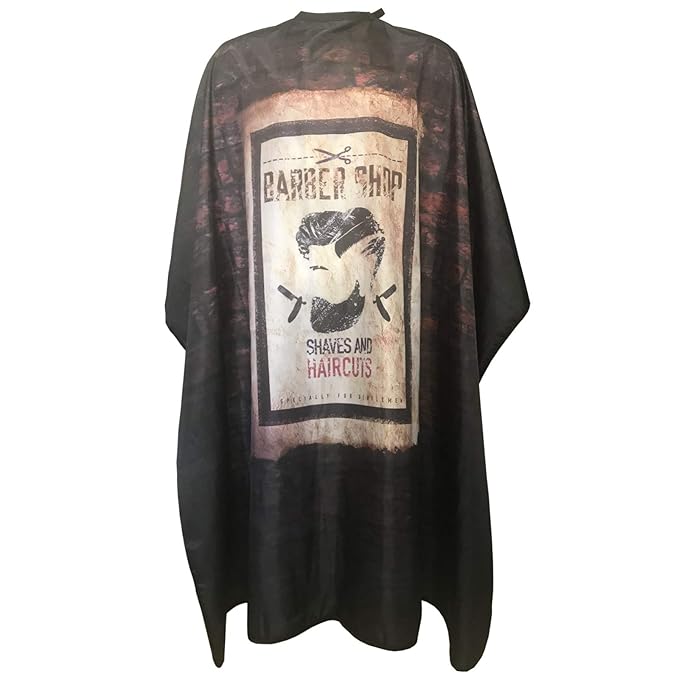 Barber Cape for Men, Haircut Cape with Snap Closures, Professional Salon Cutting Cape, Large Waterproof Hairdressing Cape Gown Apron for Hairstylist- 63”× 56”(Poster)
