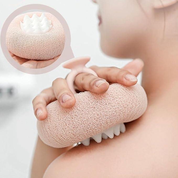 Super Soft Sunflower Suction Cup Bath Ball, 2026 Upgraded 2-in-1 Sunflower Bath Ball Exfoliating Bath Sponge Cleaning Brush, Sponge Mesh Pouf Shower Ball for Women, Men Shower (Colorful-4)