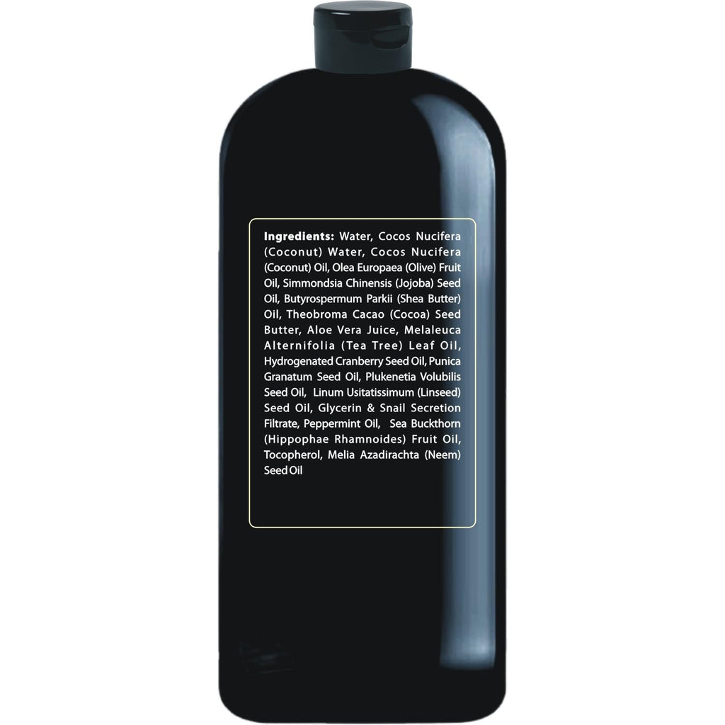 First Botany All Natural Body Wash - Fights Body Odor, Athlete’s Foot, Jock Itch, Nail Issues, Dandruff, Acne, Eczema, Shower Gel for Women & Men, Skin Cleanser -16 fl oz (Tea Tree Snail Mucin)