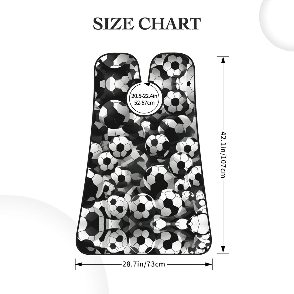 YQxwJL Black And White Soccer Ball Pattern Print Beard Bib Shaving Apron, Beard Hair Trimming Cape Gift For Dad