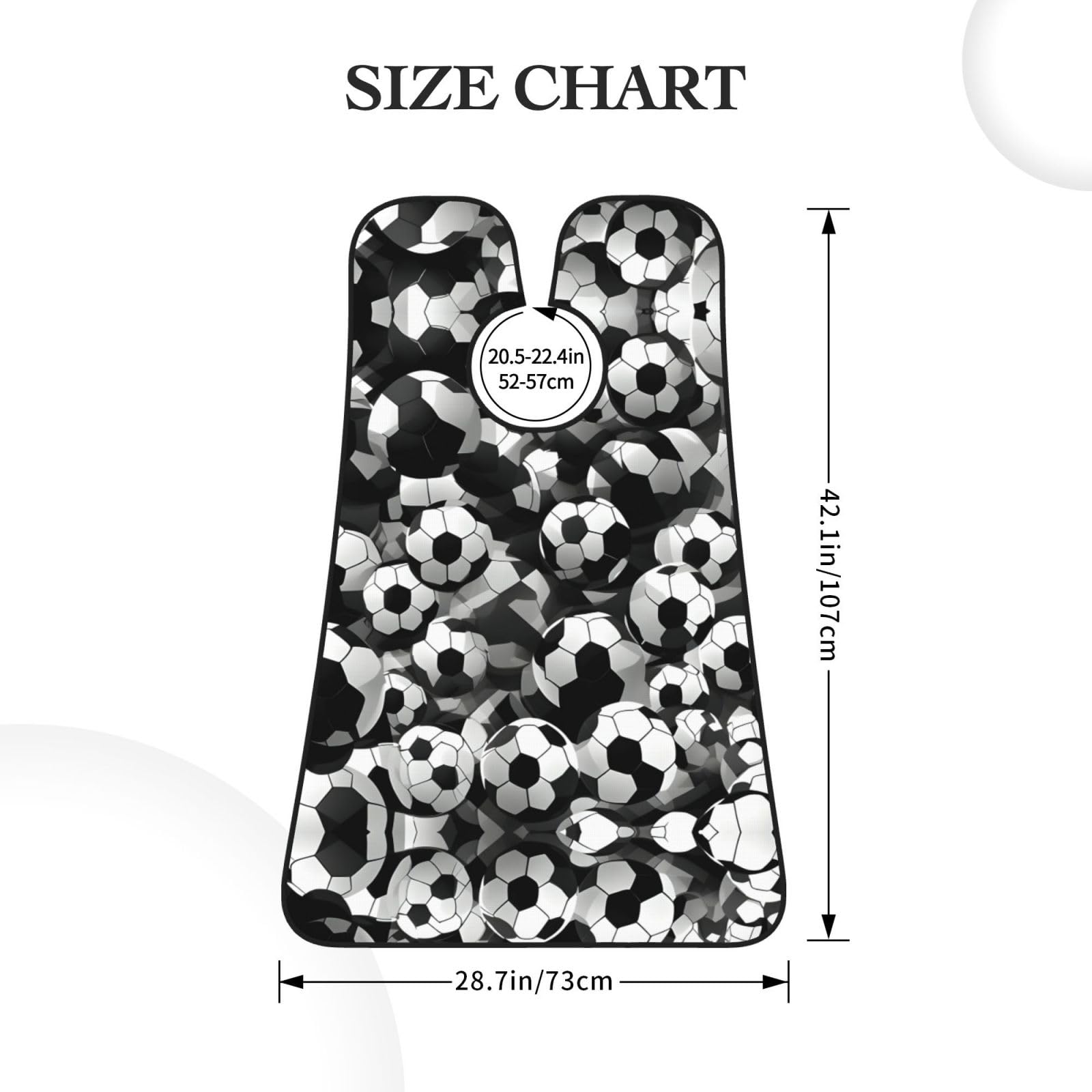 YQxwJL Black And White Soccer Ball Pattern Print Beard Bib Shaving Apron, Beard Hair Trimming Cape Gift For Dad