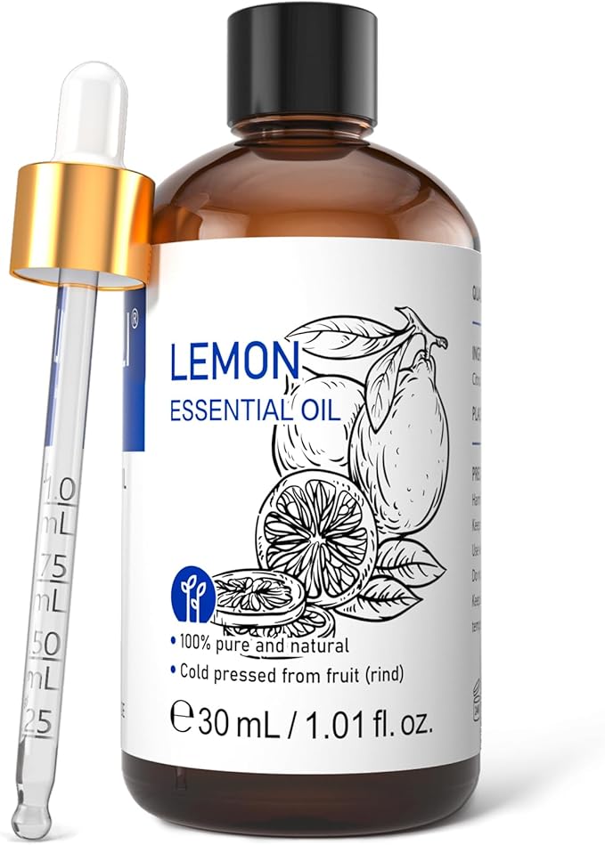 HIQILI Lemon Essential Oil for Cleaning, Diffuser & Skin