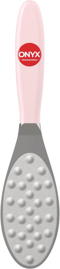 ONYX Professional Stainless Steel Dual Action Foot Polisher, Durable Stainless Steel Foot File for Dry Skin and Foot Callus Removal, 1 Pack