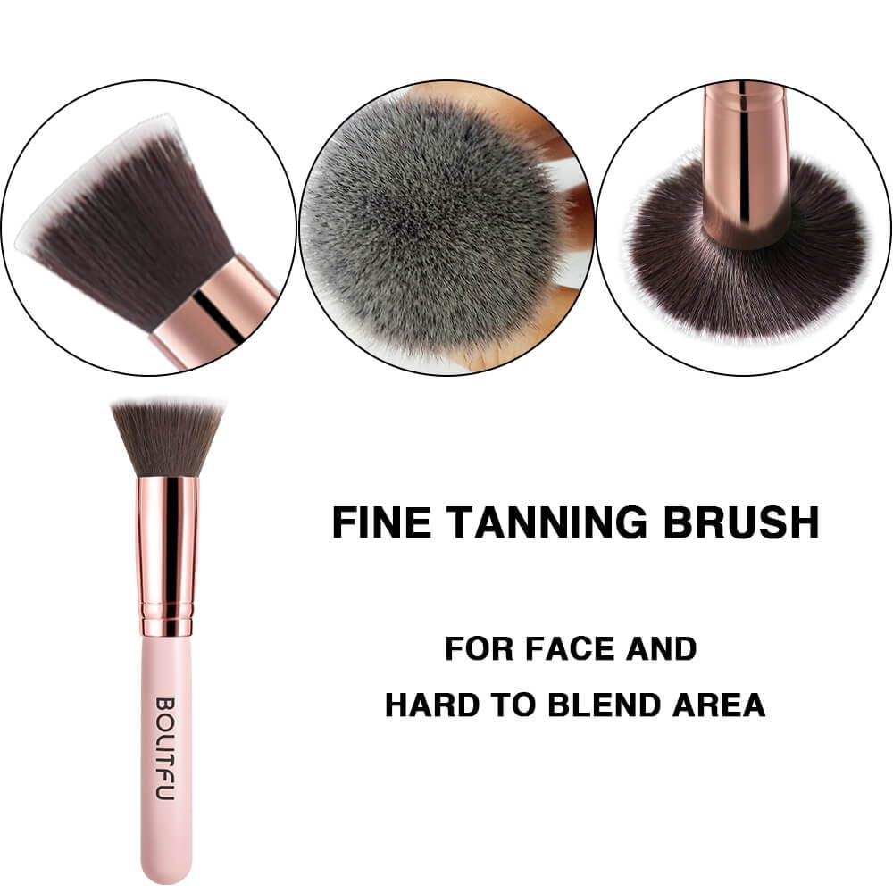 2 Pack Self Tanning Mitt Applicator Kit Set, Self Tanning Glove and Self Tanner Flat Top Brush, Tan Applicator for Sunless Self Tan (Bronze)