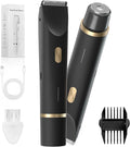 Fanovae Bikini Trimmer for Women, 2 in1 Electric Razor for Pubic Hair, Bikini Line and Body, Dual-Ended Shaver, USB-C Rechargeable, IP67, Designed for Sensitive Areas (Black Gold)