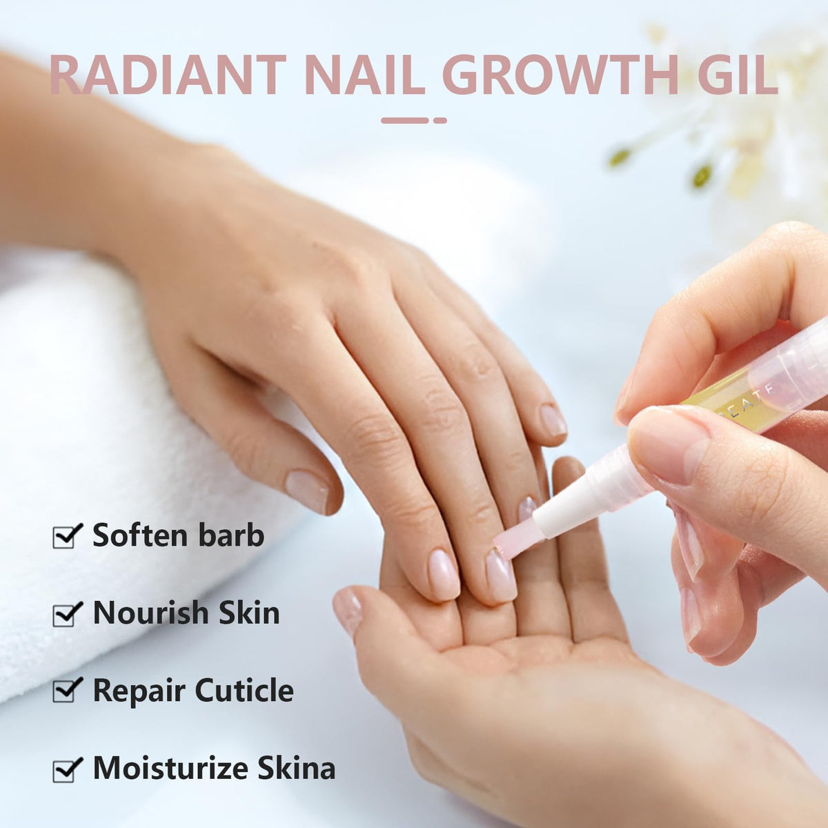 Radiant Cuticle Oil Pen, Nail Growth Oil Pen, 2Pack
