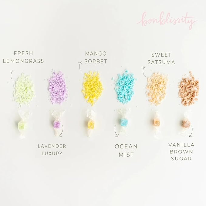 Bonblissity Sugar Cubes Candy Scrub, 30 pcs Assorted Scents, Spa Gift Set