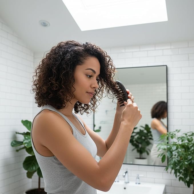 Louise Maelys Black Sandalwood Wide Tooth Comb For Curly Hair