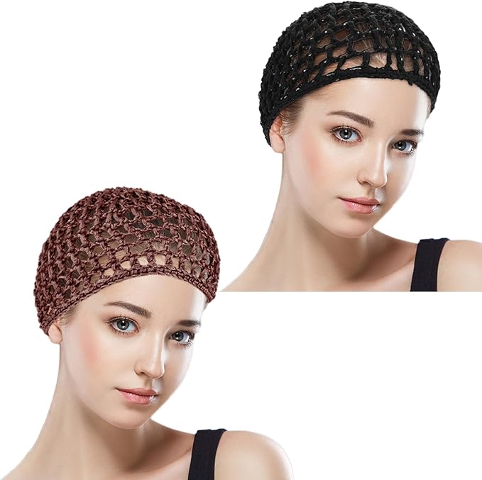 Wig Cap Thick Long Hair Caps Adjustable Net Mesh Braided Weaving Making Crochet Sew Weave Fishnet Grip Headband