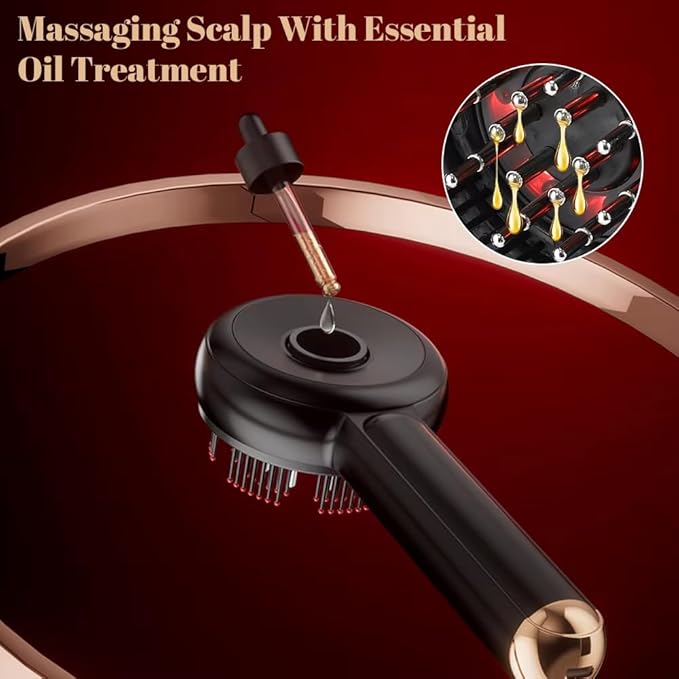 Dexmary 3 in 1 Hair Massager Scalp, Electric Scalp Massager Fit for Men & Women, Oil Applicator for Hair Nourishment, Black