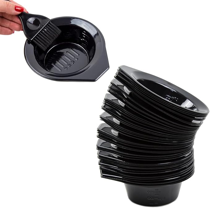 Disposable Color Mixing Bowls - 50 Pack - Plastic Hair Dye Tint Bowls