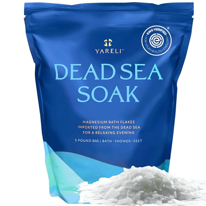 Yareli Magnesium Flakes Dead Sea Bath Soak, 5lb Unscented