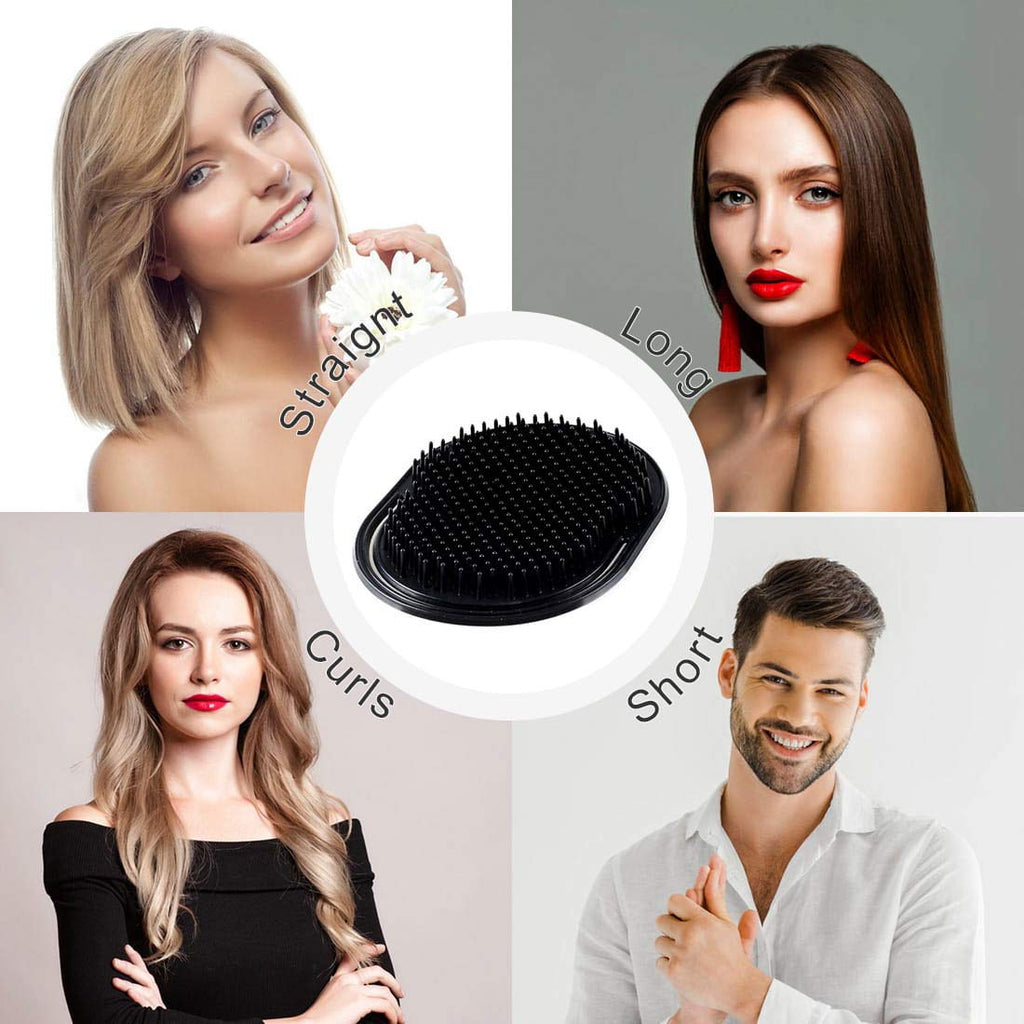 6Pcs shampoo pocket comb massage hair comb pocket palm brush comb portable hair comb beard comb creative scalp brush pocket combs for men and pets (6PA)
