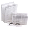 Healthcom 50 Pieces 25mm Rectangle Plastic Eyelash Trays Clear Lash Trays Holder Mink Lash Trays Eye Lash Tray for False Eyelashes Packaging Box Eyelash Storage Case Cosmetic Container Beauty Salons