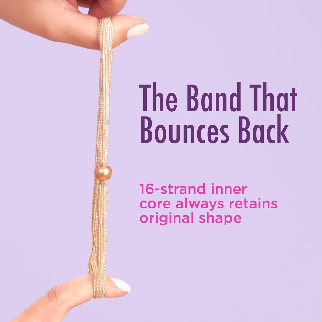 Goody Ouchless Forever Hair Elastics, 10 Ct, Brown & Black, 6MM, Damage-Free, 3X Stronger Ties, Retainable Shape, 16 Strand Inner Core, Styling Accessories for Women & Men, All Hair Types