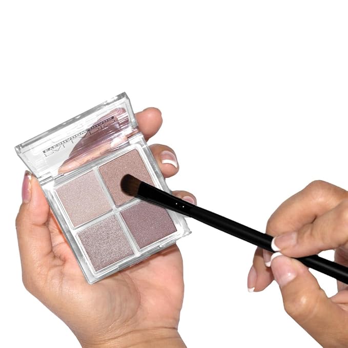 Palladio Flat Shadow Brush, Eyeshadow Flawless Blending, Perfect to Contour, Soften Edges, Smooth Finish, Synthetic Natural Bristles, Soft Feel, Comfortable Grip, Professional Application