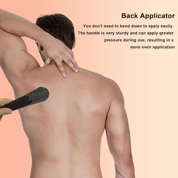Back Lotion Applicator, Lotion Applicator, Sunscreen Applicator Features Foldable Portable Design with Non-Slip Handle, Lotion Applicator for Back Self Men and Women (black)