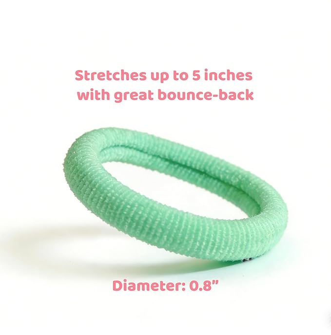 Tunbao 500 Psc Baby Hair Ties,Soft Cotton Toddler Hair Ties,Small Seamless Hair Bands for Girls and Kids,Multicolor Hair Elastics Ponytail Holders