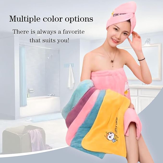 Microfiber Hair Drying Towel Wrap for Women, Hair Turbans Towel for Wet Hair,turbie Twist Hair Towels(The Color of the Picture is for Reference only) (Purple with Moon)