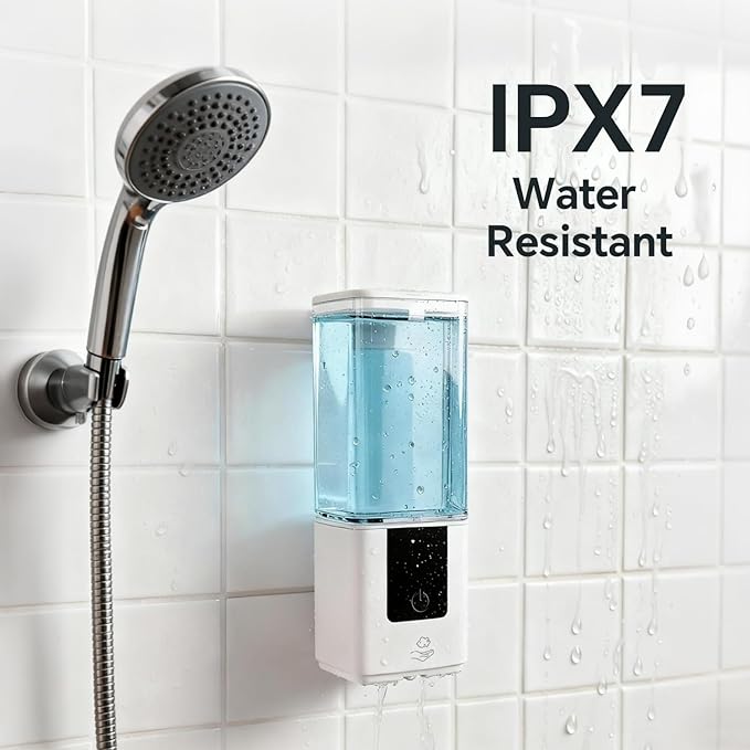 LAOPAO Soap Dispenser, Automatic Soap Dispenser Wall Mount Rechargeable Foaming Soap Pump for Bathroom Kitchen, Touchless Foam Soap Dispenser for Dish/Hand/Shower Soap, Home & Commercial, 540ml, White