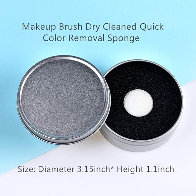 Silicon Makeup Brush Cleaner Mat with Brush Drying manual Make up cleaner cleanser machine Cosmetic Cleaning Pad+Makeup Dry Cleaned Quick Color Removal Sponge Scrubber Tool(Green)