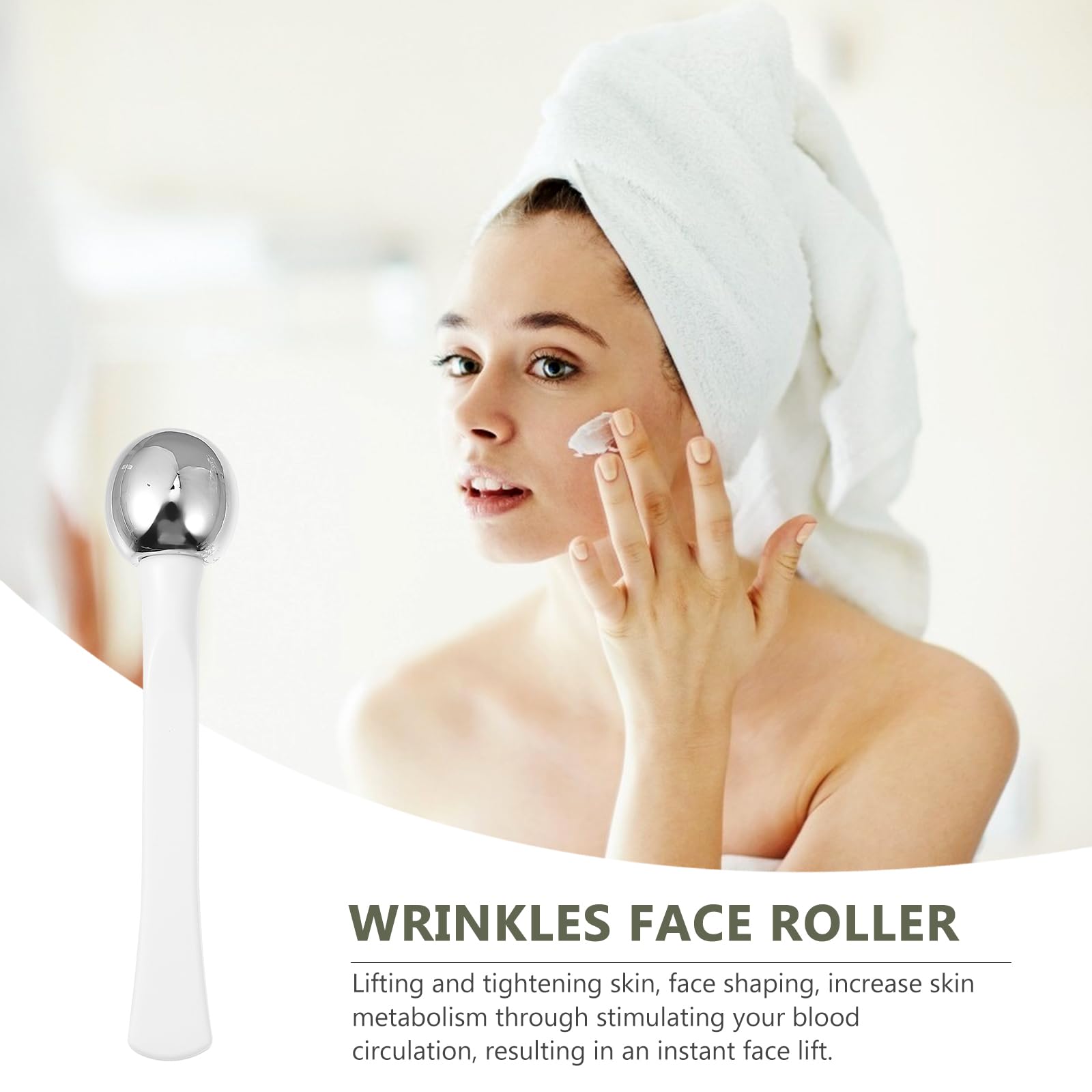 EXCEART 6pcs Eye Cream Applicators Face Eye Roller Massage Care Applicator Wand Stick Metal Cream Roller Wand