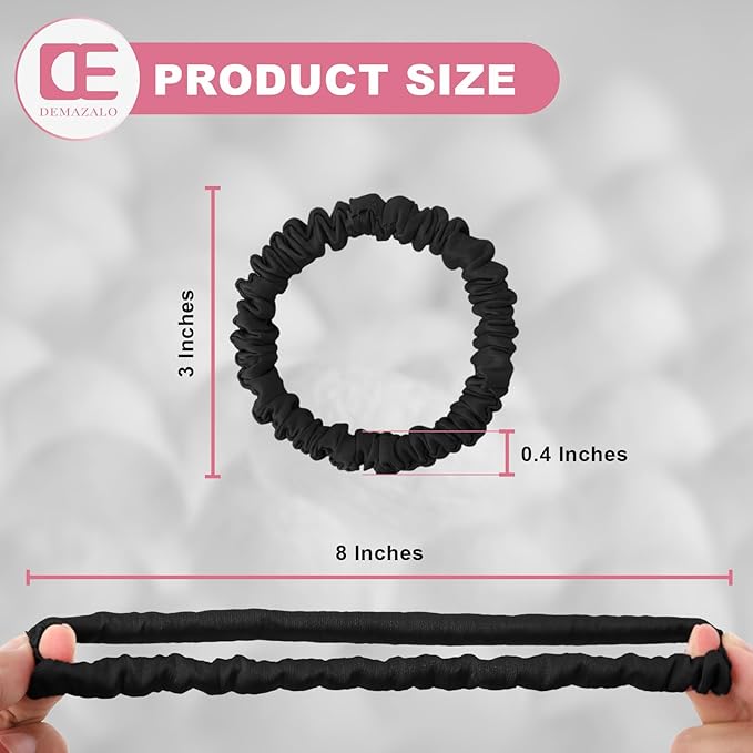 6Pcs Silk Hair Ties Small 22 Momme 100% Pure Mulberry Silk Scrunchies for Women Girls Thin Skinny Hair Sleep Scrunchies No Damage(Color 07)