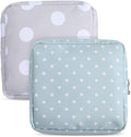 Sanitary Napkin Storage Bag,2pcs Menstrual Cup Pouch,Cotton Cloth Portable Sanitary Napkin Pads Storage Bags Feminine Menstruation First Period Bag for Teen Girls Women Ladies(Dots)