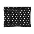 Ksriylm Dots Leather Makeup Pouch Set for Women Small Make Up Bag for Purse Waterproof Initial Makeup Cosmetic Bags Pouches for Purse Aesthetic Travel Toiletry Bag,Heart Black