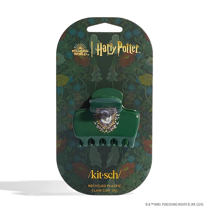 Harry Potter x Kitsch Big Hair Clip for Women - Strong Grip for Secure Updos | Stylish Jumbo Claw Clip | Durable Hair Accessories for Everyday Use – Slytherin, 1pc