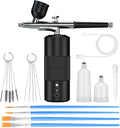 Airbrush Kit Portable Airbrush Air Brush Kit with Air Compressor Airbrush for Nails Airbrush Compressor High Pressure Nail Airbrush Machine Handheld Mini Air Brush Kit (black)