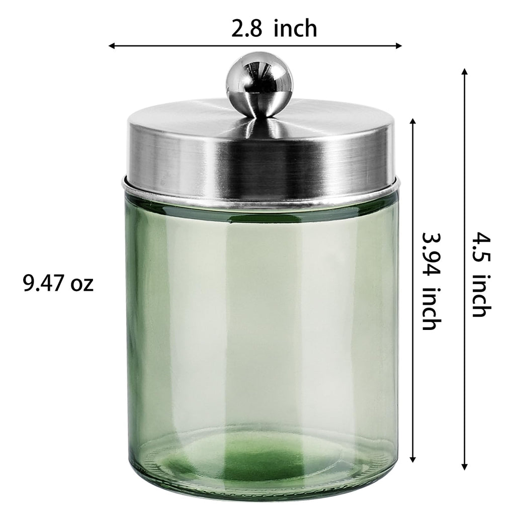 3 Pack Apothecary Jar Canisters Bathroom Vanity Organizer