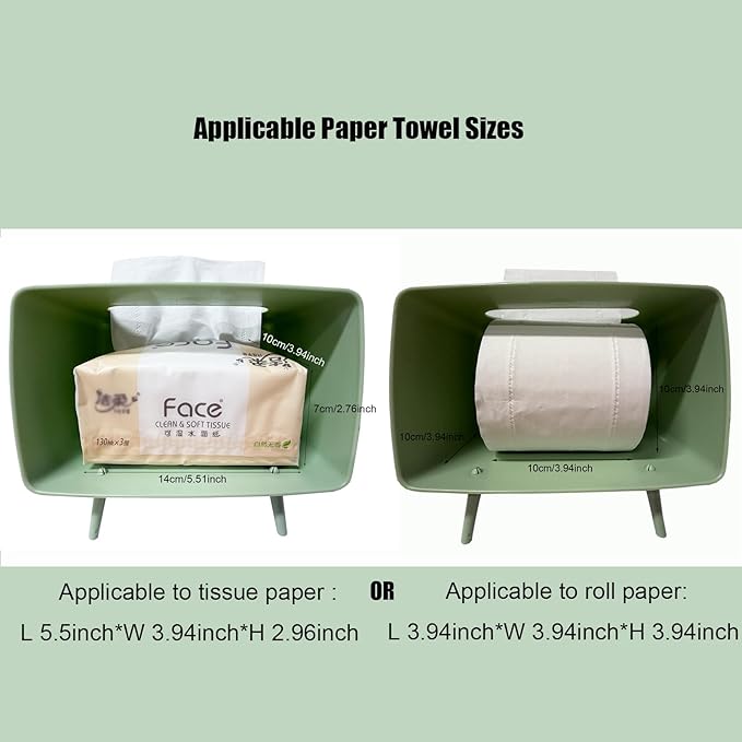 Fun Cute TV Tissue Box Holder,Multi Functional Square Tissue Box Cell Phone Holder for All Smartphone Toilet Paper Napkin Box Desktop Decoration for Room Bathroom Kitchen Dining (Blue)