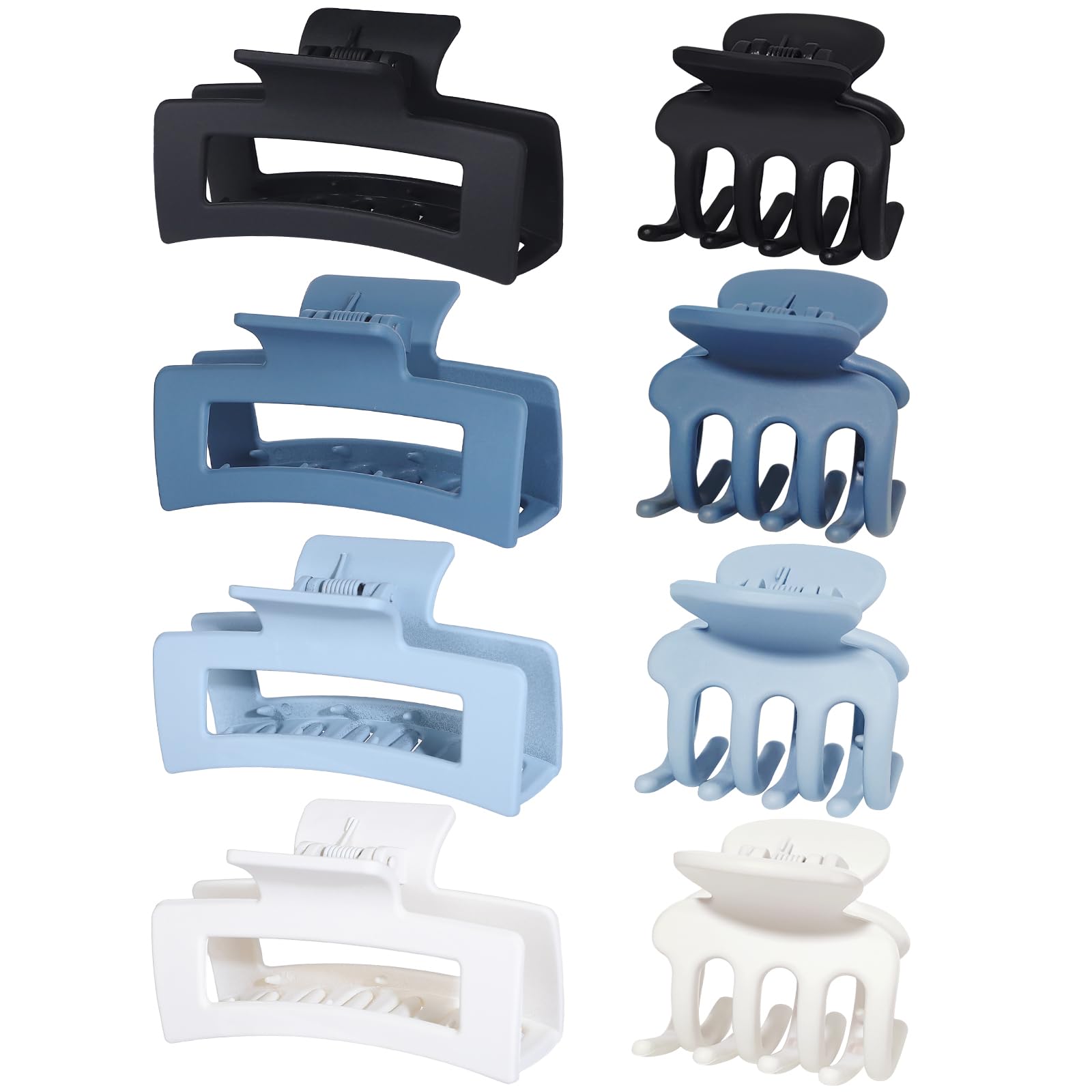 SMKSL 8 Pcs Hair Claw Clips for Women & Girls 2 Styles Hair Accessories
