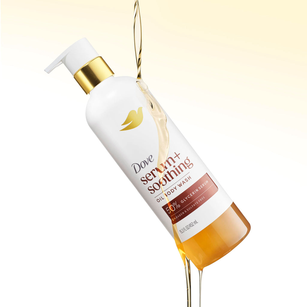 Dove Serum+ Radiance Oil Body Wash, Jojoba & Monoi Flower, 15.3 fl oz