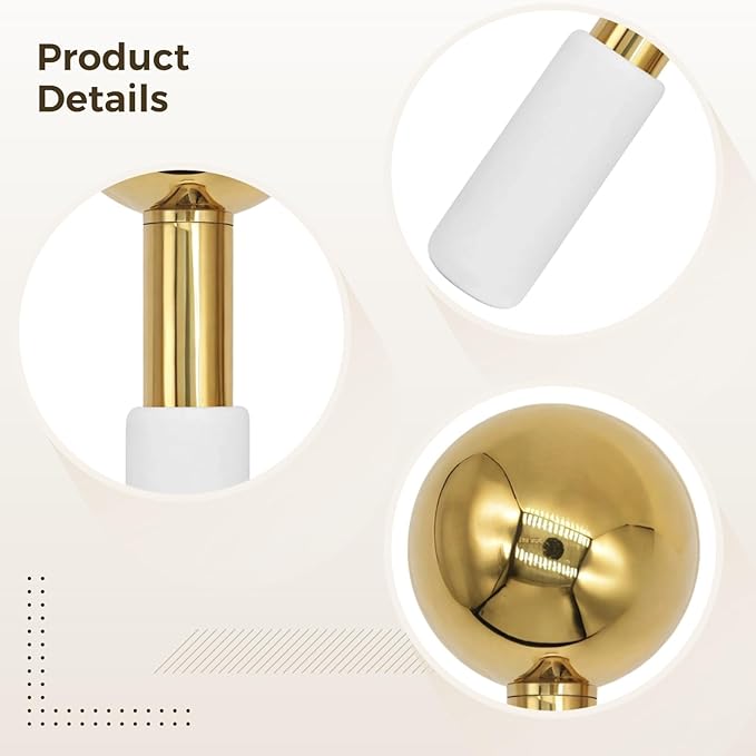Set Of 2 Stainless Steel Ice Face Globes, Firming Roller Tool For Lifting Skin, Reduces Puffiness, Dark Circles, Easy To Clean Metal