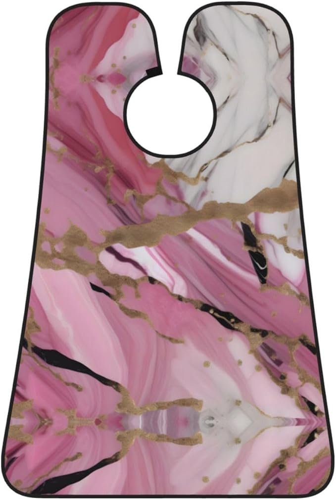 Purple Rose And Skull Print Beard Bib Shaving Apron, Beard Hair Trimming Cape Gift For Dad