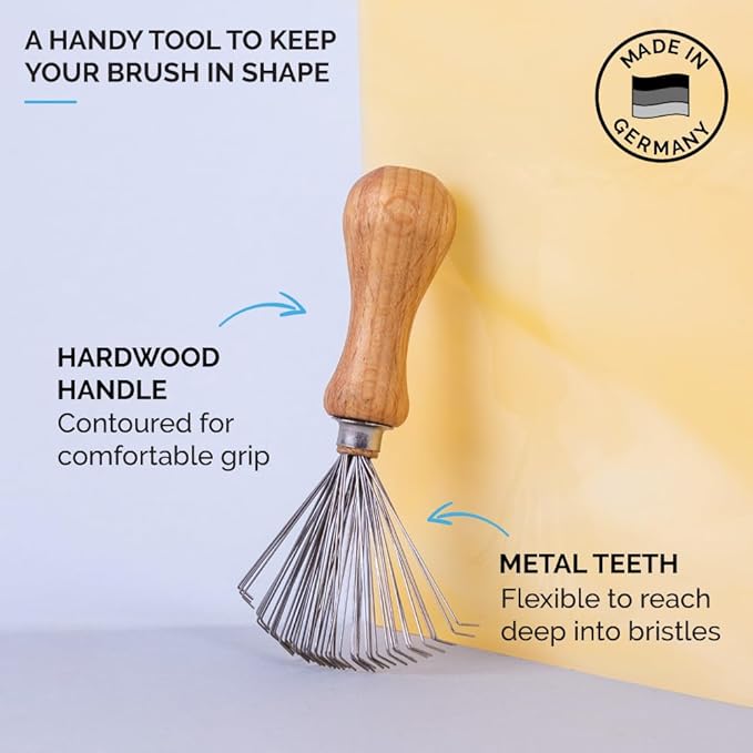 ZEUS Brush Cleaning Rake, Beard Brush Maintenance Tool (Made in Germany)