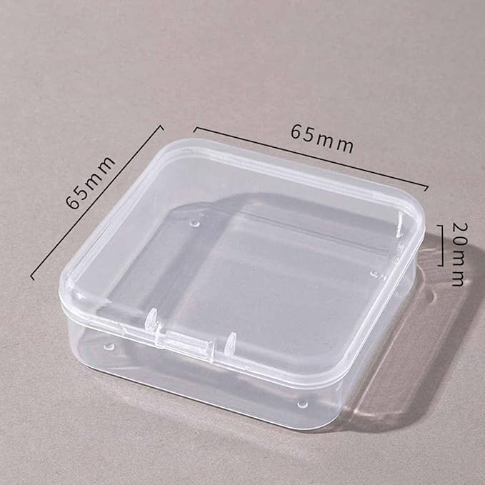 6 PCS Square Powder Puff Holders Cases Clear Makeup Sponge Protective Container Portable Beauty Blender Holder Reusable Dust-Proof Pocket Cosmetic Puff Box Beauty Makeup Tools for Travel (Transparent)